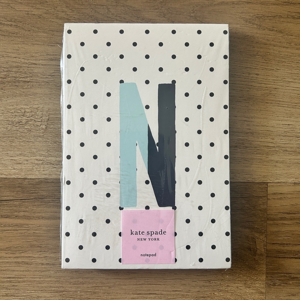 Kate Spade New York Sparks of Joy Notepad – Letter “N” – 100 Sheets- NWT